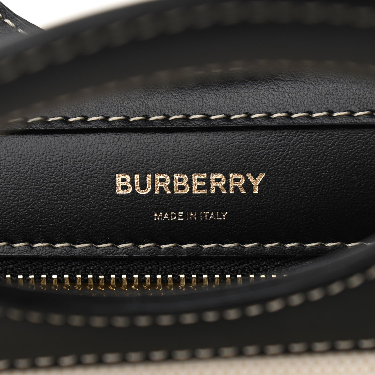 Burberry Canvas Smooth Calfskin Two Tone Mini Pocket Bag Black 11 of 16