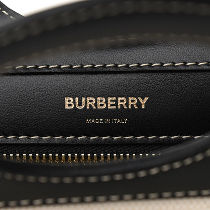 Burberry Canvas Smooth Calfskin Two Tone Mini Pocket Bag Black 11 of 16