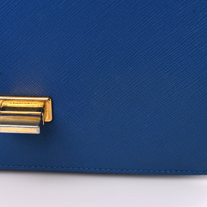 Prada Saffiano Lock Crossbody Bleu 15 of 21