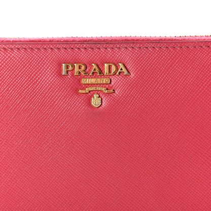 Prada Saffiano Metal Zip Around Wallet Peonia 8 of 8