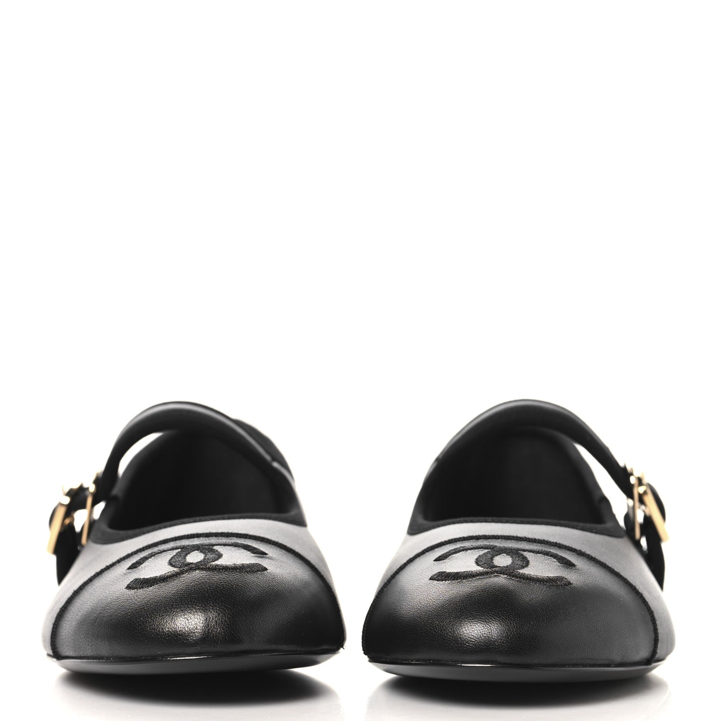 Lambskin Mary Jane Flats 40.5 Black