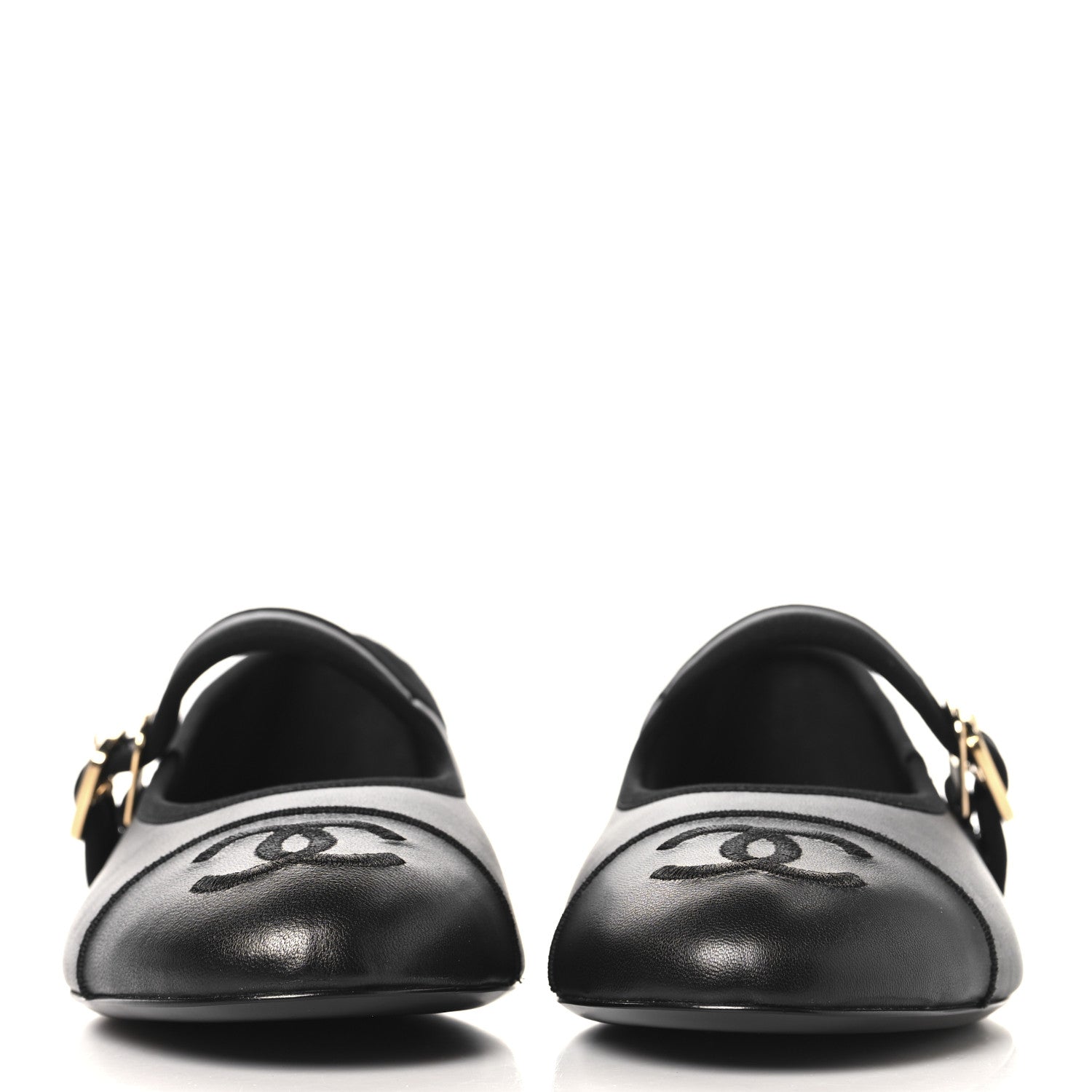 Chanel Lambskin Mary Jane Flats 40.5 Black 3 of 10