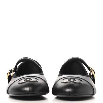Chanel Lambskin Mary Jane Flats 40.5 Black 3 of 10