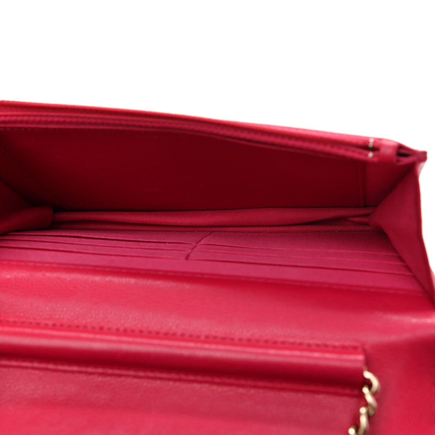 Chanel Caviar Camellia Embossed Wallet On Chain WOC Fuschia 4 of 11