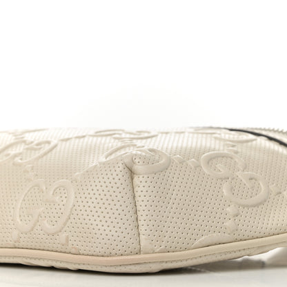 Gucci Calfskin GG Tennis Embossed Belt Bag Mystic White 10 of 11