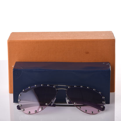 Louis Vuitton The Party Aviator Sunglasses Z0925U Purple 11 of 11