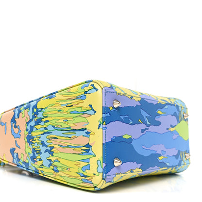 Christian Dior Calfskin Printed Woods All Over Medium Lady Dior Blue Multicolor 9 of 10