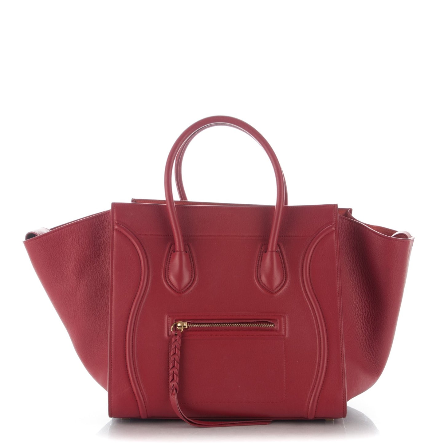 Supple Calfskin Medium Phantom Luggage Red
