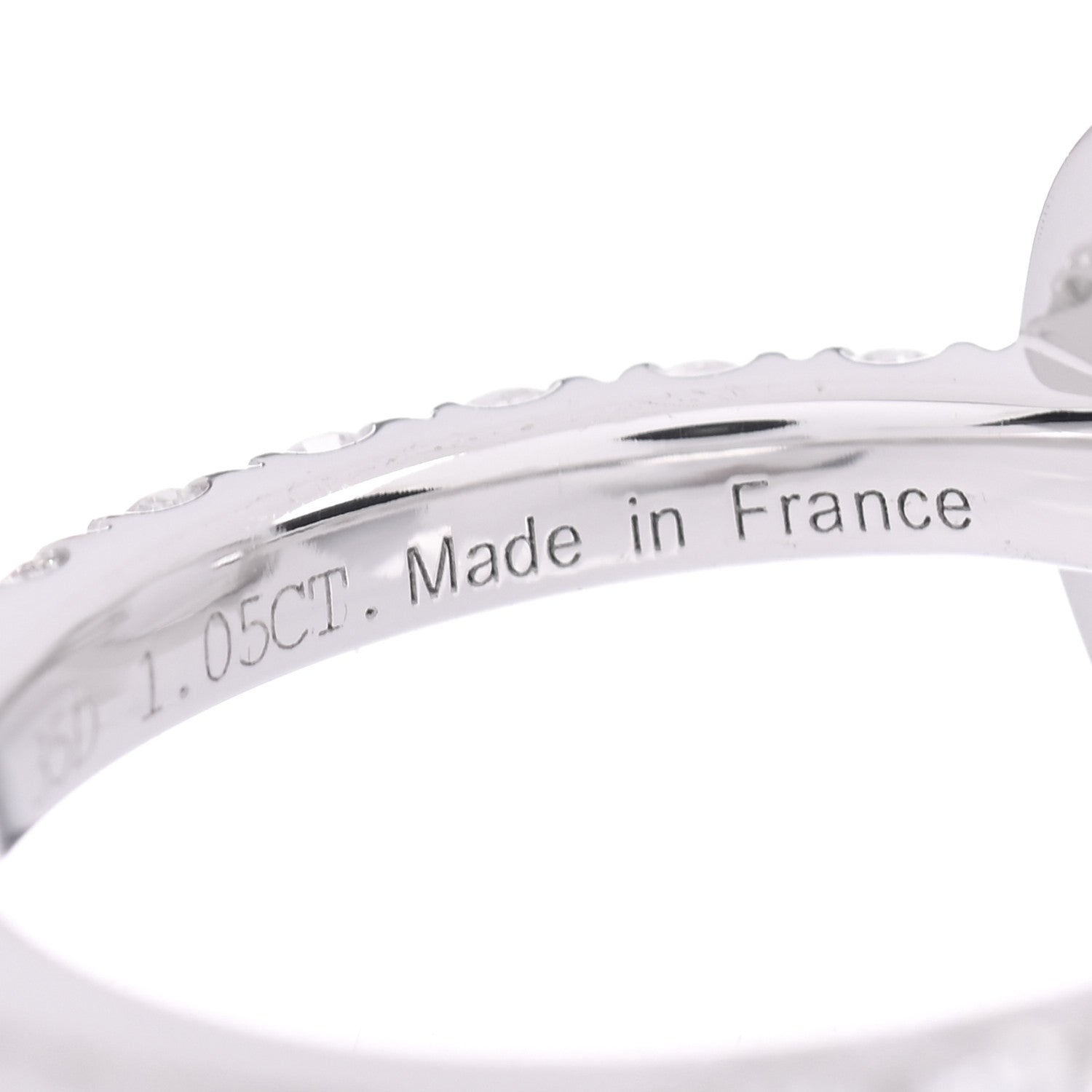 Hermes 18K White Gold Diamond Finesse Ring 50 5.25 5 of 6