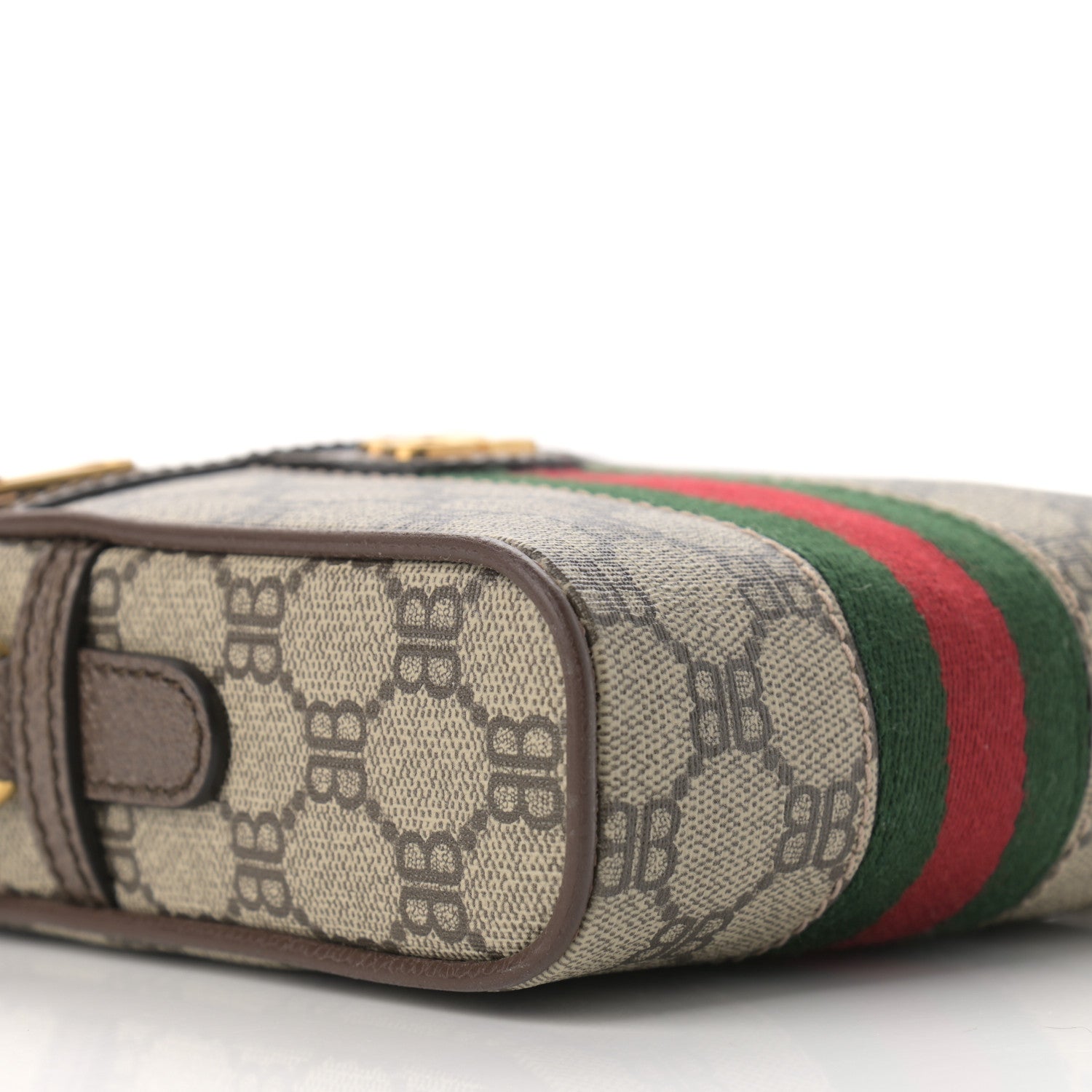 Gucci X BALENCIAGA BB Supreme Monogram Web Mini Ophidia Messenger Beige New Acero 9 of 10