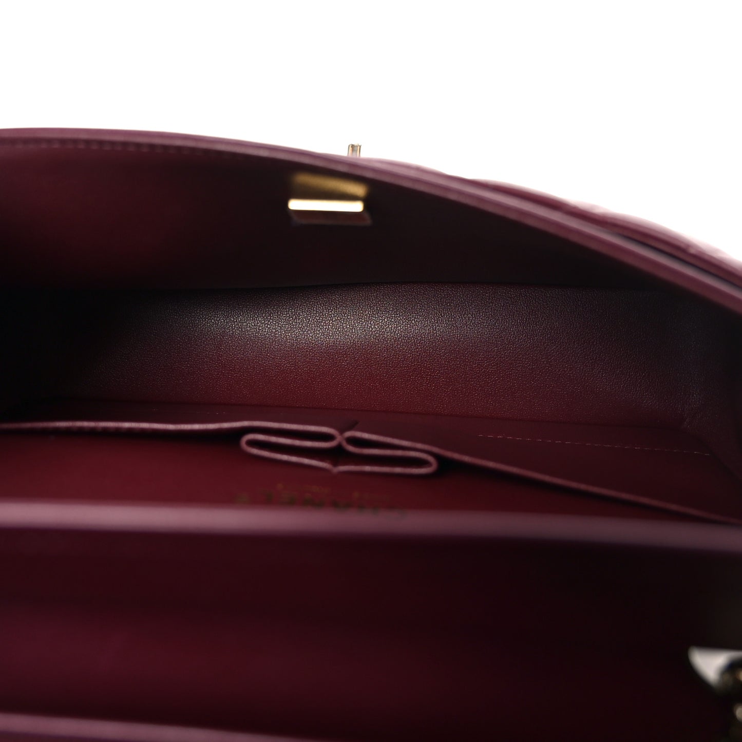 Lambskin Quilted Medium Double Flap Burgundy
