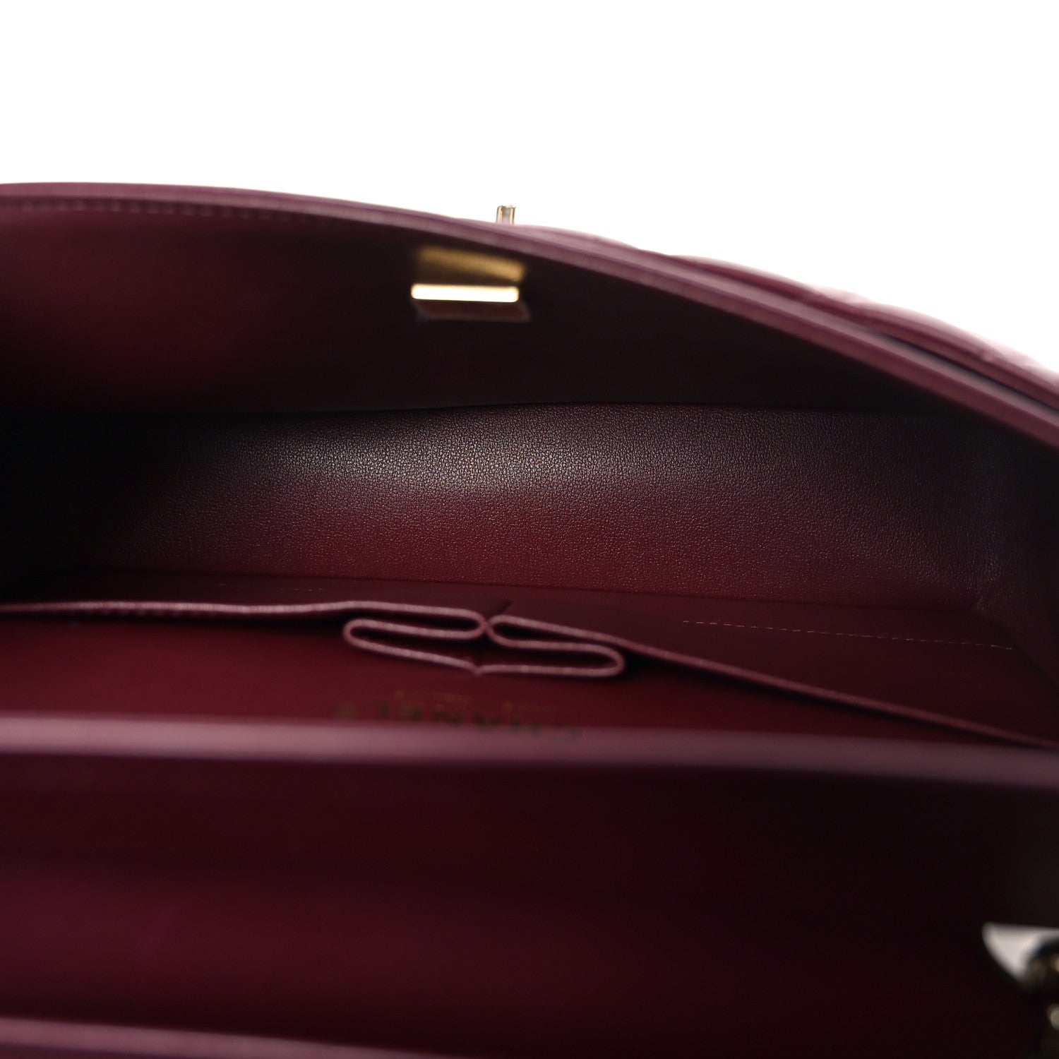 Chanel Lambskin Quilted Medium Double Flap Burgundy 5 of 10