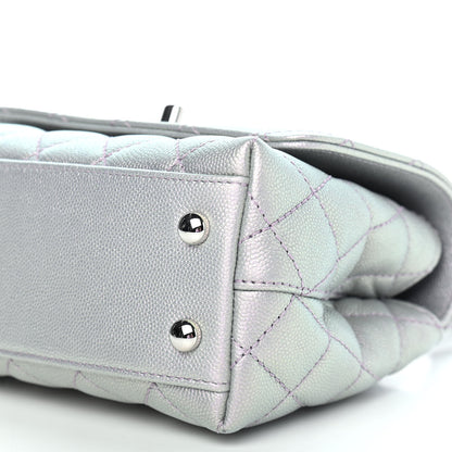 Chanel Iridescent Caviar Quilted Extra Mini Coco Handle Flap Purple 9 of 9