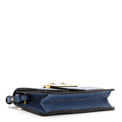 Burberry Soft Grain Calfskin Mini Phone Bag Steel Blue 3 of 9