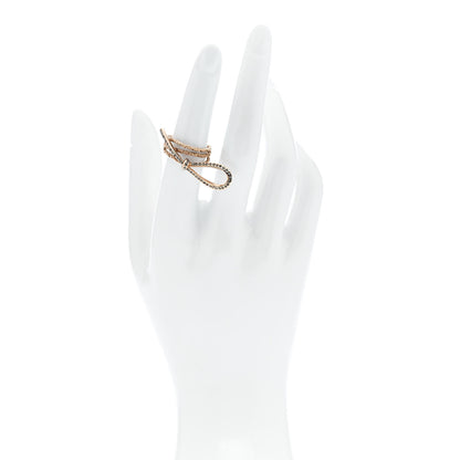 Christian Dior Crystal Bow Ring M Gold 2 of 5