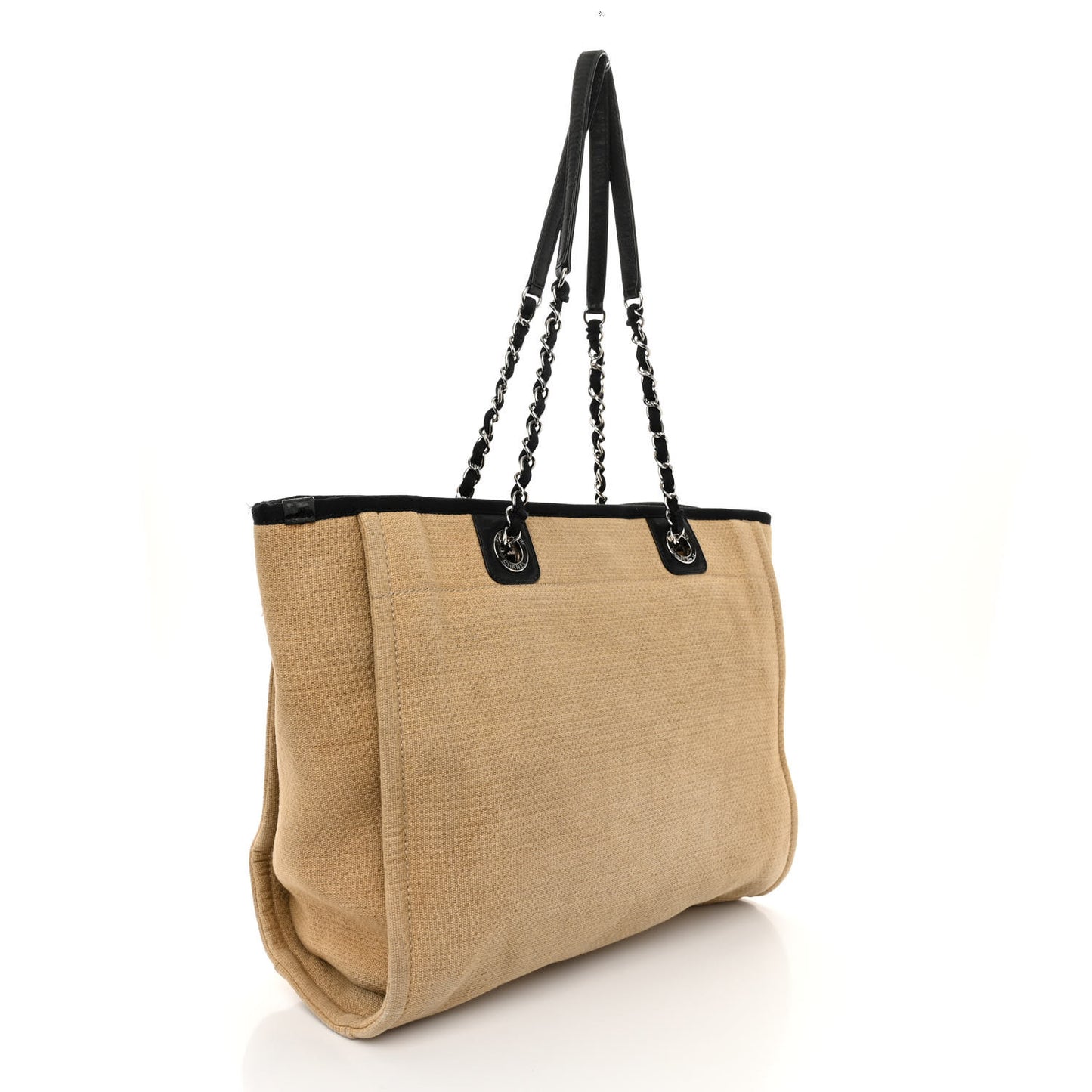 Canvas Small Deauville Tote Beige Black