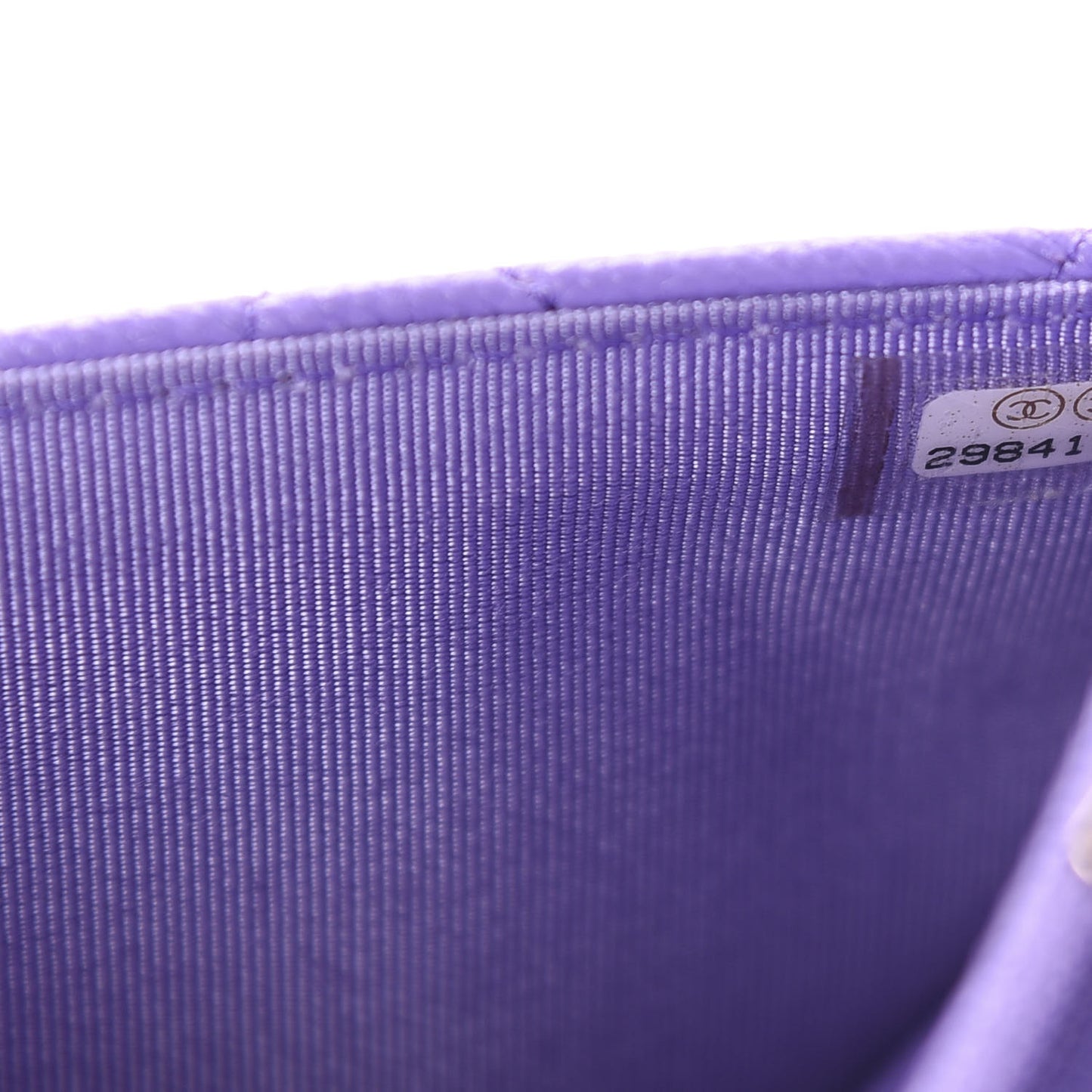 Caviar Quilted Wallet On Chain WOC Purple