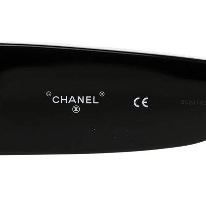 Chanel Acetate Quilted CC Pilot Sunglasses 71465 Black 6 of 8