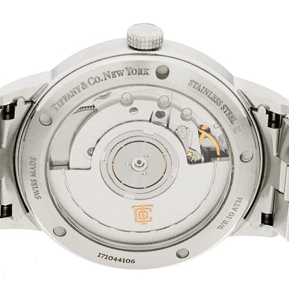 Tiffany Stainless Steel 34mm CT60 3-Hand Automatic Watch Grey 4 of 5