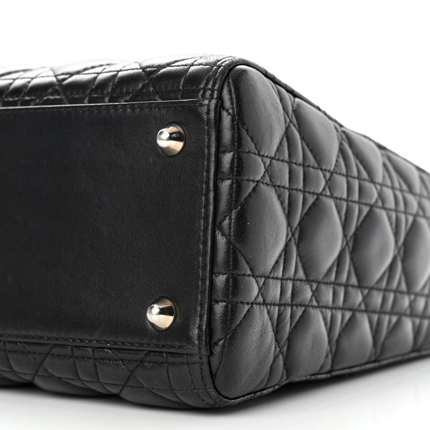 Lambskin Cannage Large Lady Dior Black