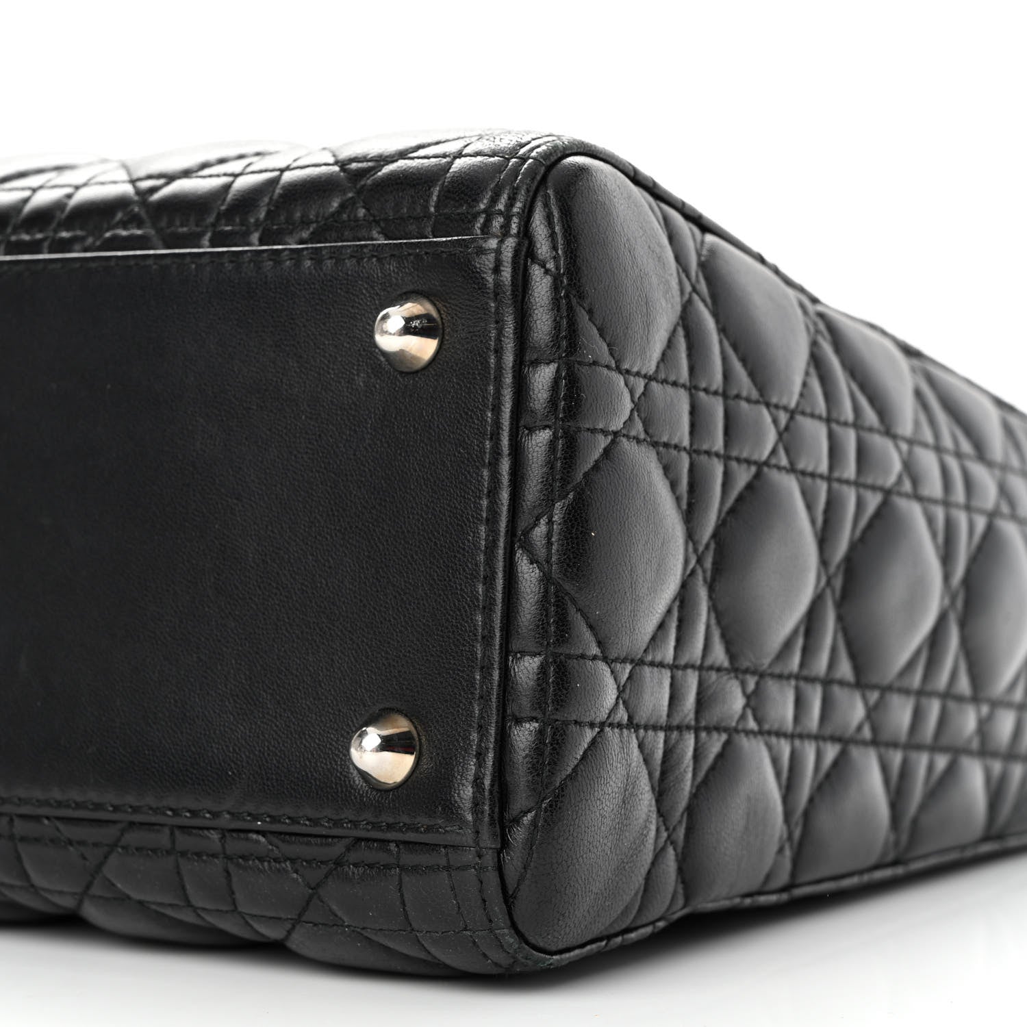 Christian Dior Lambskin Cannage Large Lady Dior Black 10 of 14