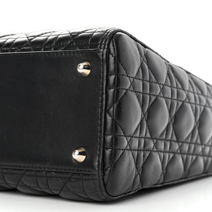 Christian Dior Lambskin Cannage Large Lady Dior Black 10 of 14