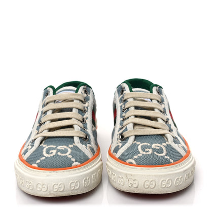 Gucci Cotton GG Monogram Web Womens 1977 Tennis Sneakers 35 Philod Ivory Mystic White 2 of 7