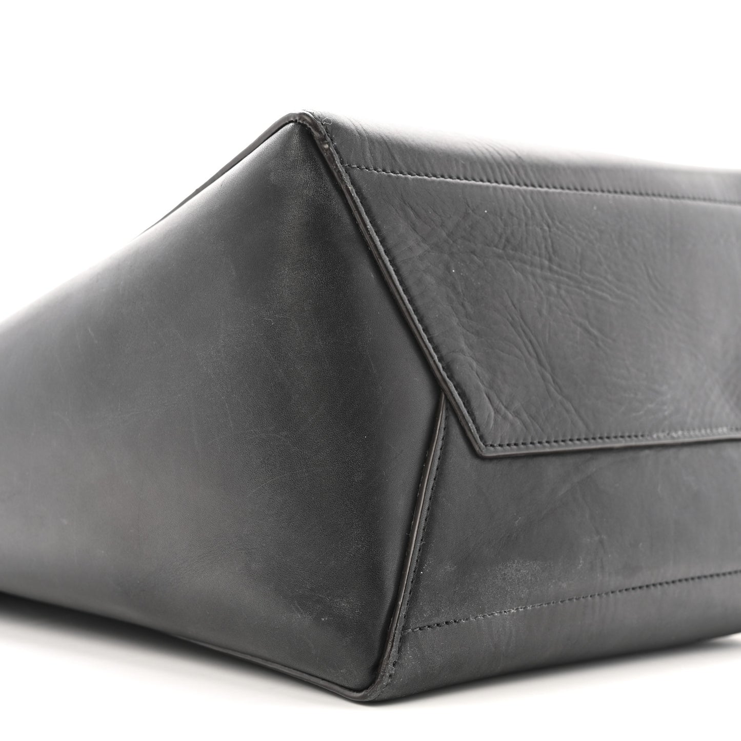 Soft Grained Calfskin Sangle Bucket Bag Black