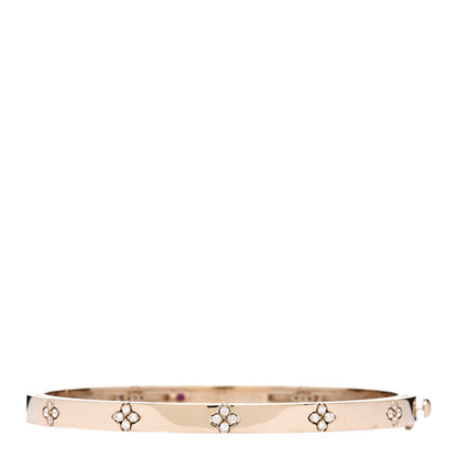 Roberto Coin 18K Rose Gold Diamond Narrow Love in Verona Bangle Bracelet 1 of 3