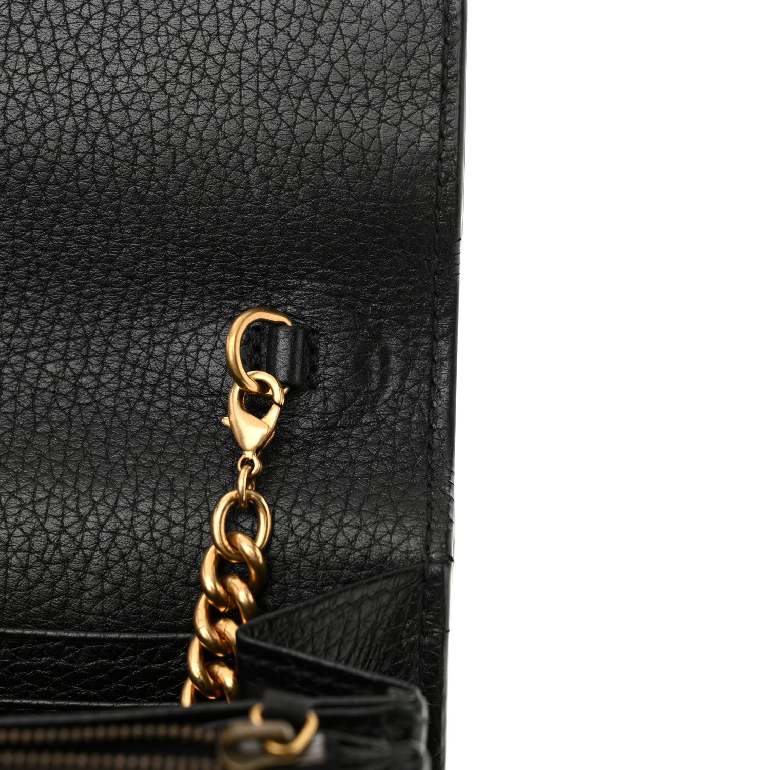 Gucci Calfskin GG Marmont Chain Wallet Black 13 of 13
