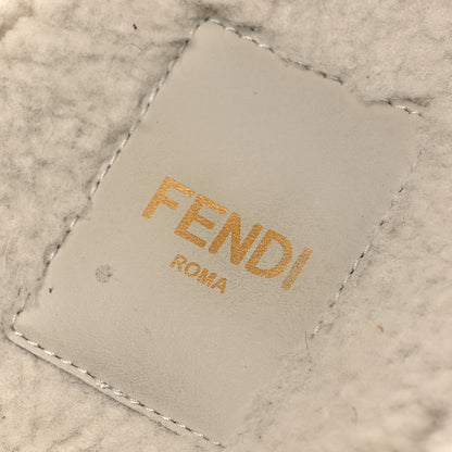 Fendi Suede Shearling Fendi Feel Buckled Clogs 37 Caramel Latte 11 of 12