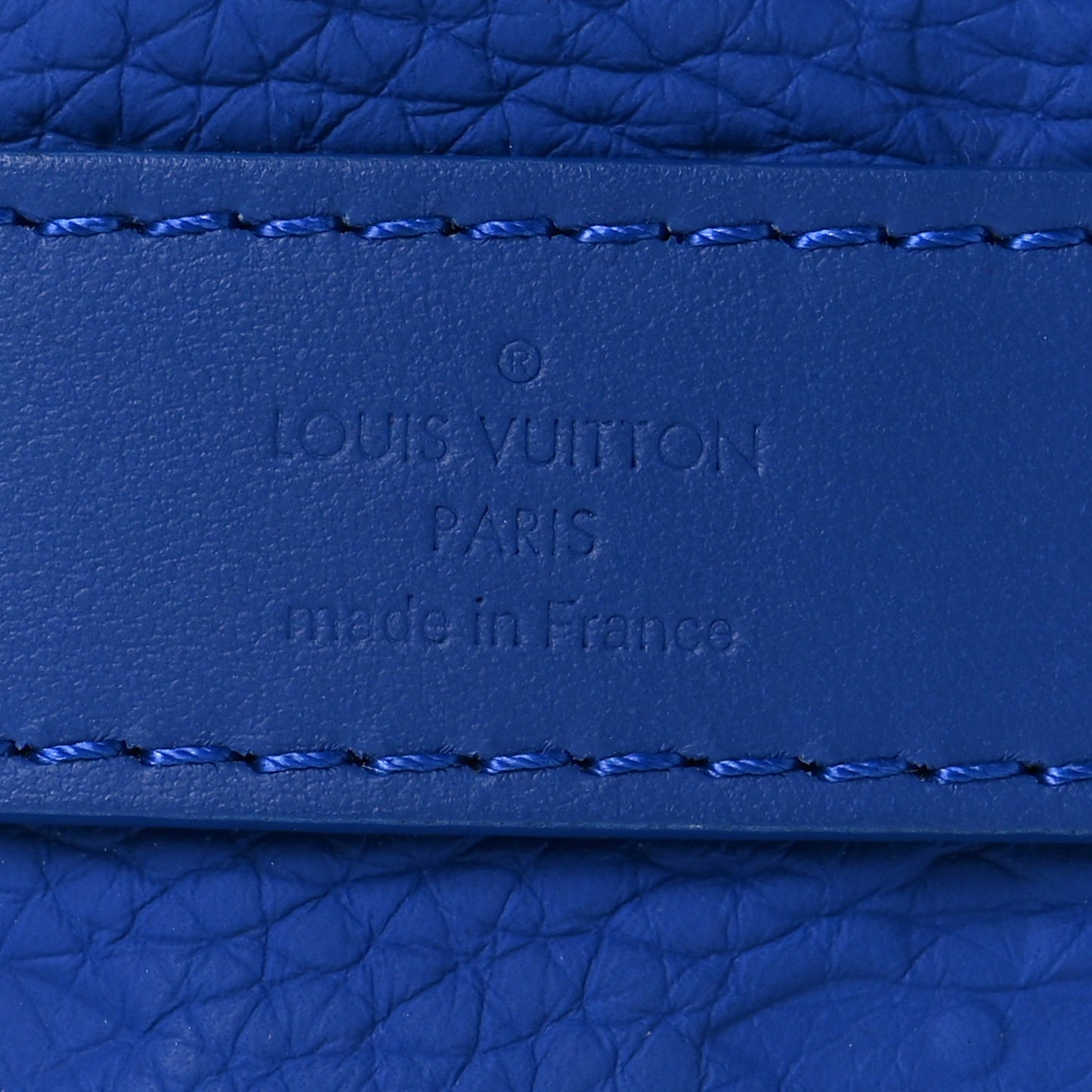 Monogram Taurillon Keepall Bandouliere 25 Racing Blue