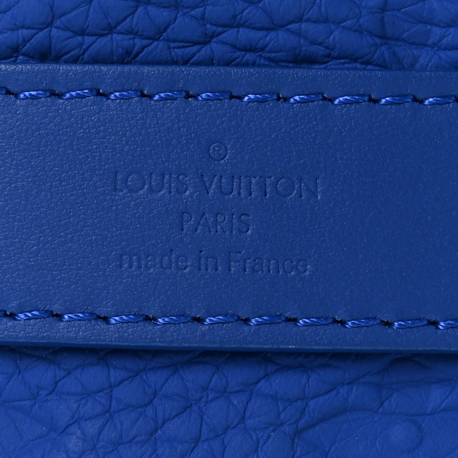 Louis Vuitton Monogram Taurillon Keepall Bandouliere 25 Racing Blue 6 of 9