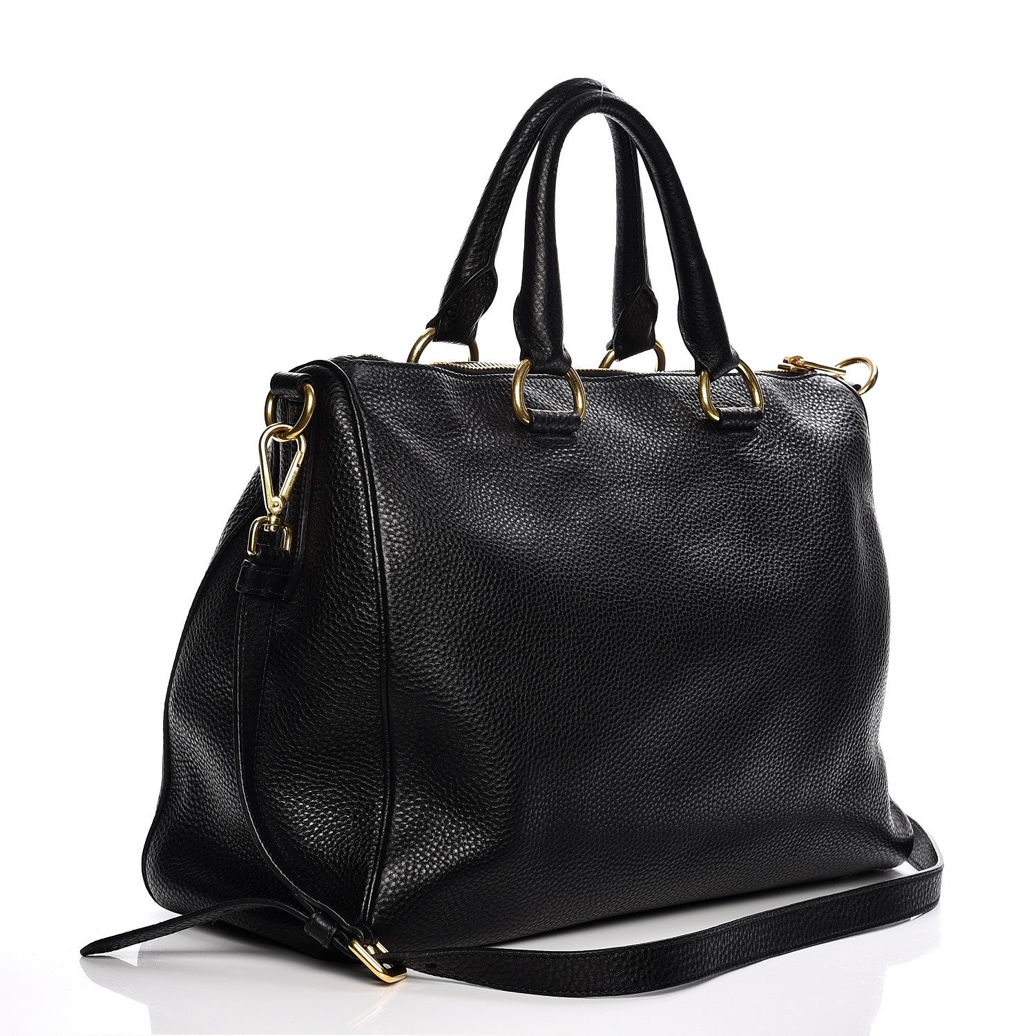 Prada Vitello Daino Tote Nero Black 4 of 13