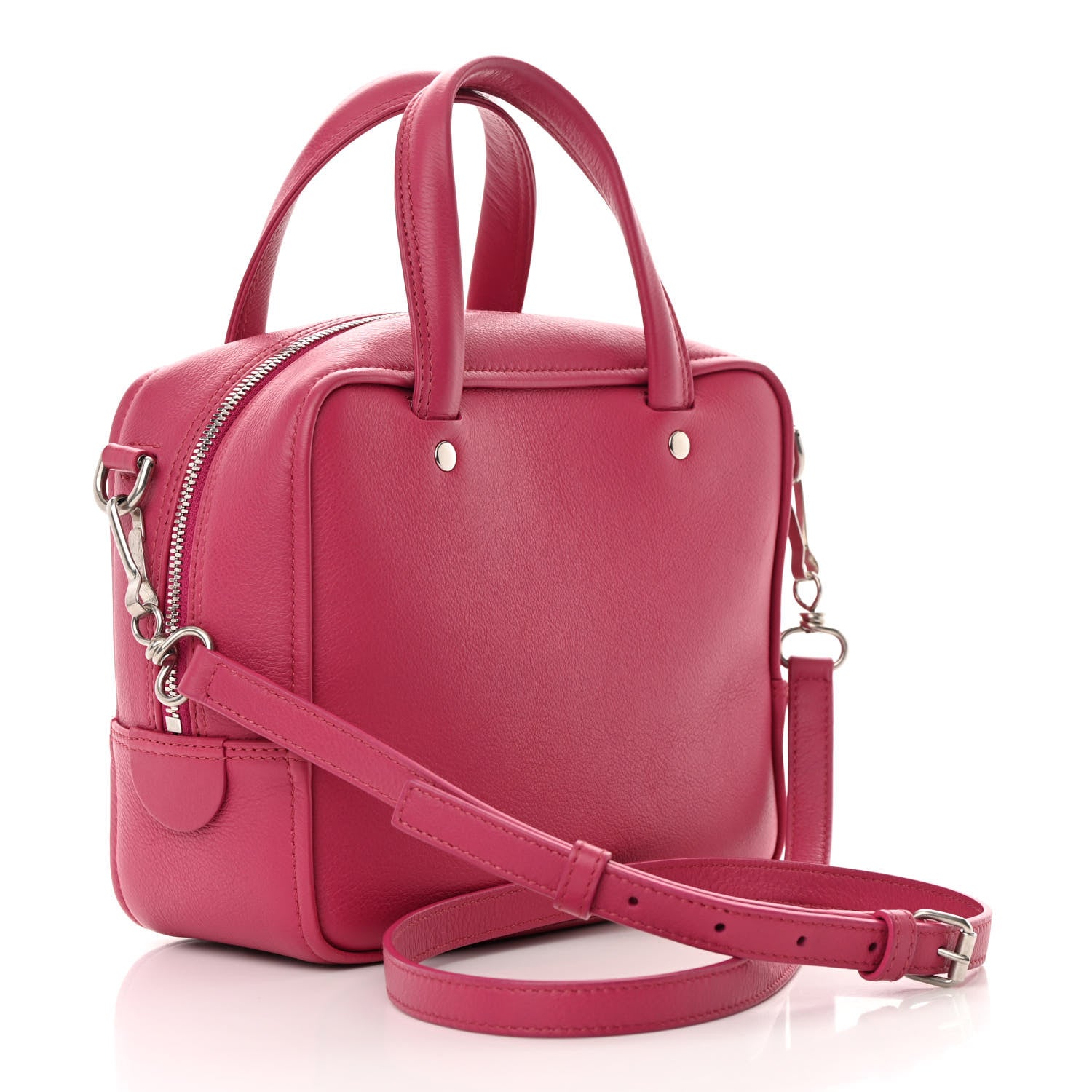 Balenciaga Shiny Day Calfskin XS Triangle Square Bag Pink 3 of 10