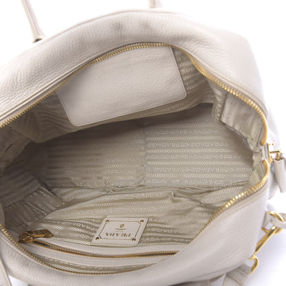 Prada Vitello Daino Top Handle Shoulder Bag Talco 5 of 12