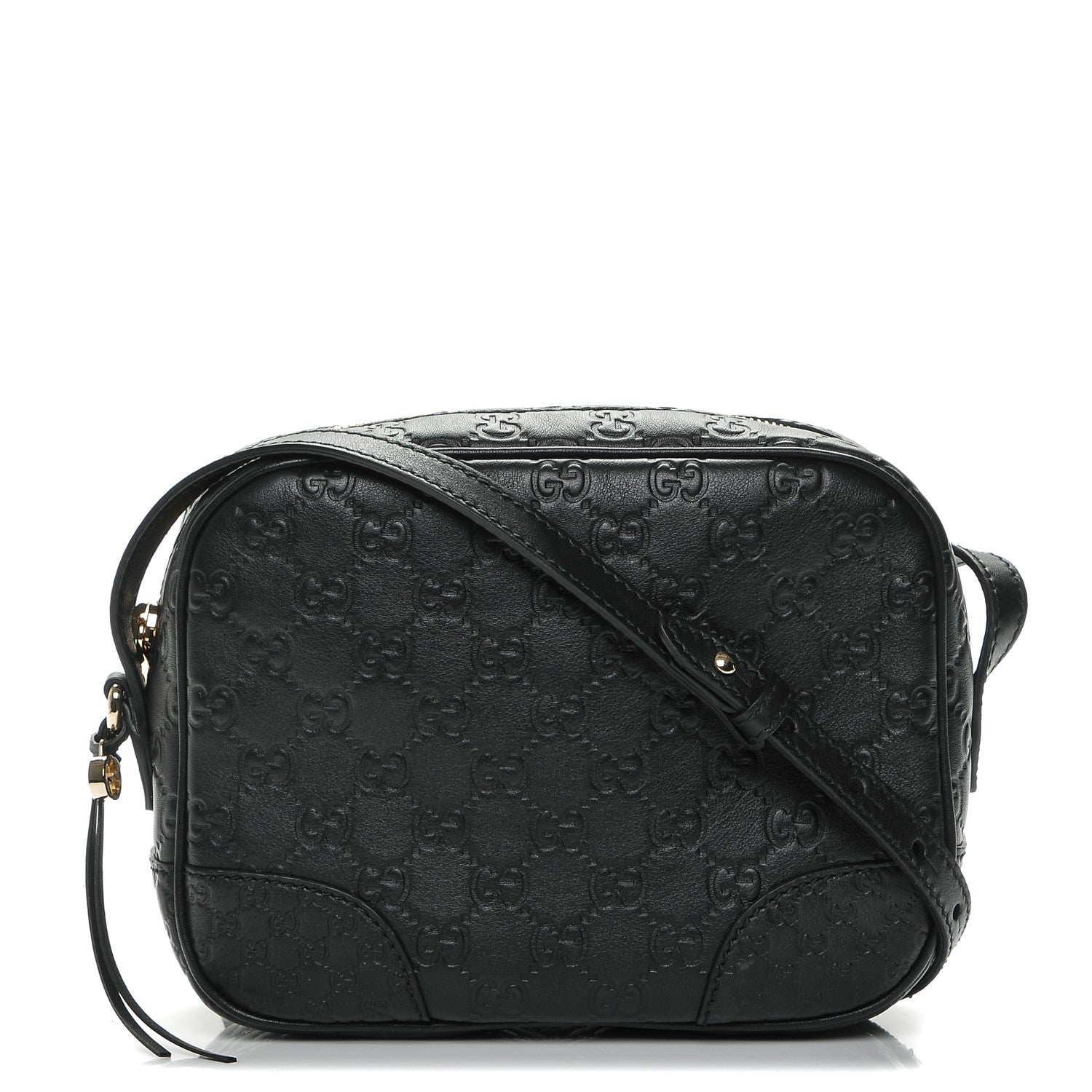 Gucci Guccissima Mini Bree Messenger Bag Black 1 of 6