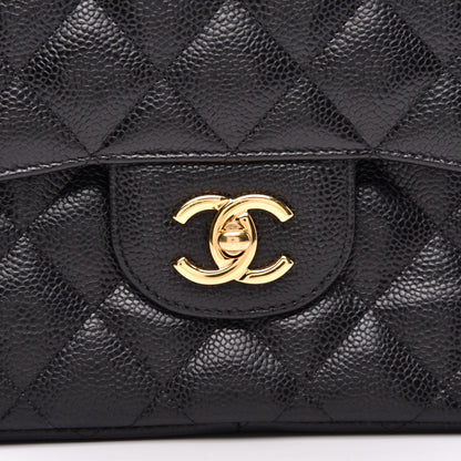 Chanel Caviar Quilted Jumbo Double Flap Black 10 of 11