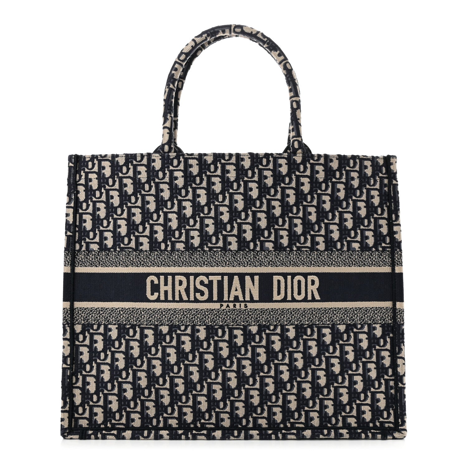 Christian Dior Oblique Large Book Tote Blue Multicolor 1 of 11