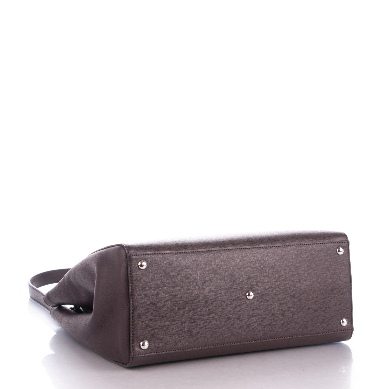 Fendi Vitello Elite Regular 2Jours Tote Caffe Noir 4 of 7