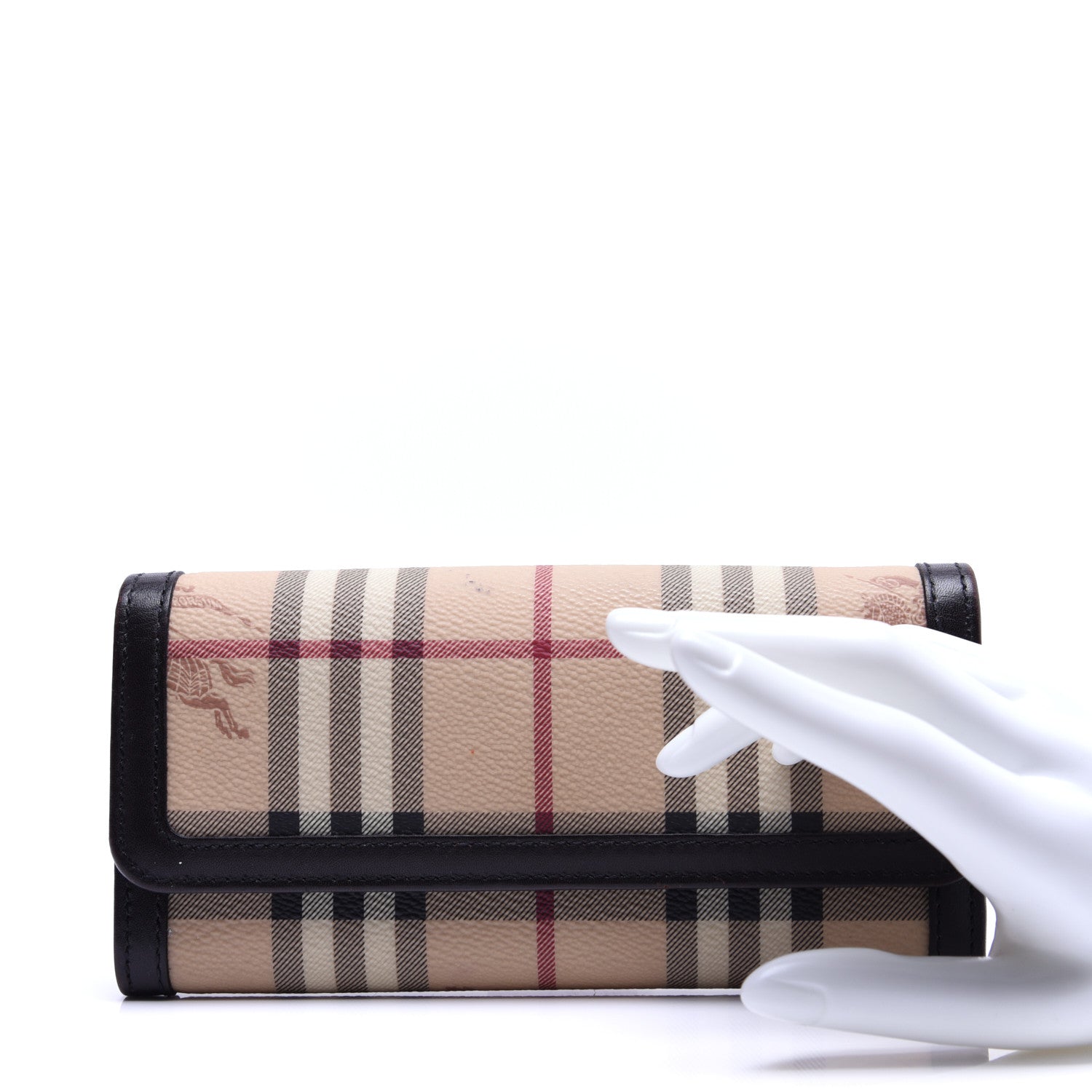 Burberry Haymarket Check Continental Wallet Brown 2 of 13