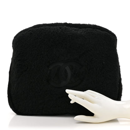 Chanel Shearling CC Flat Mules 38 Black 7 of 15