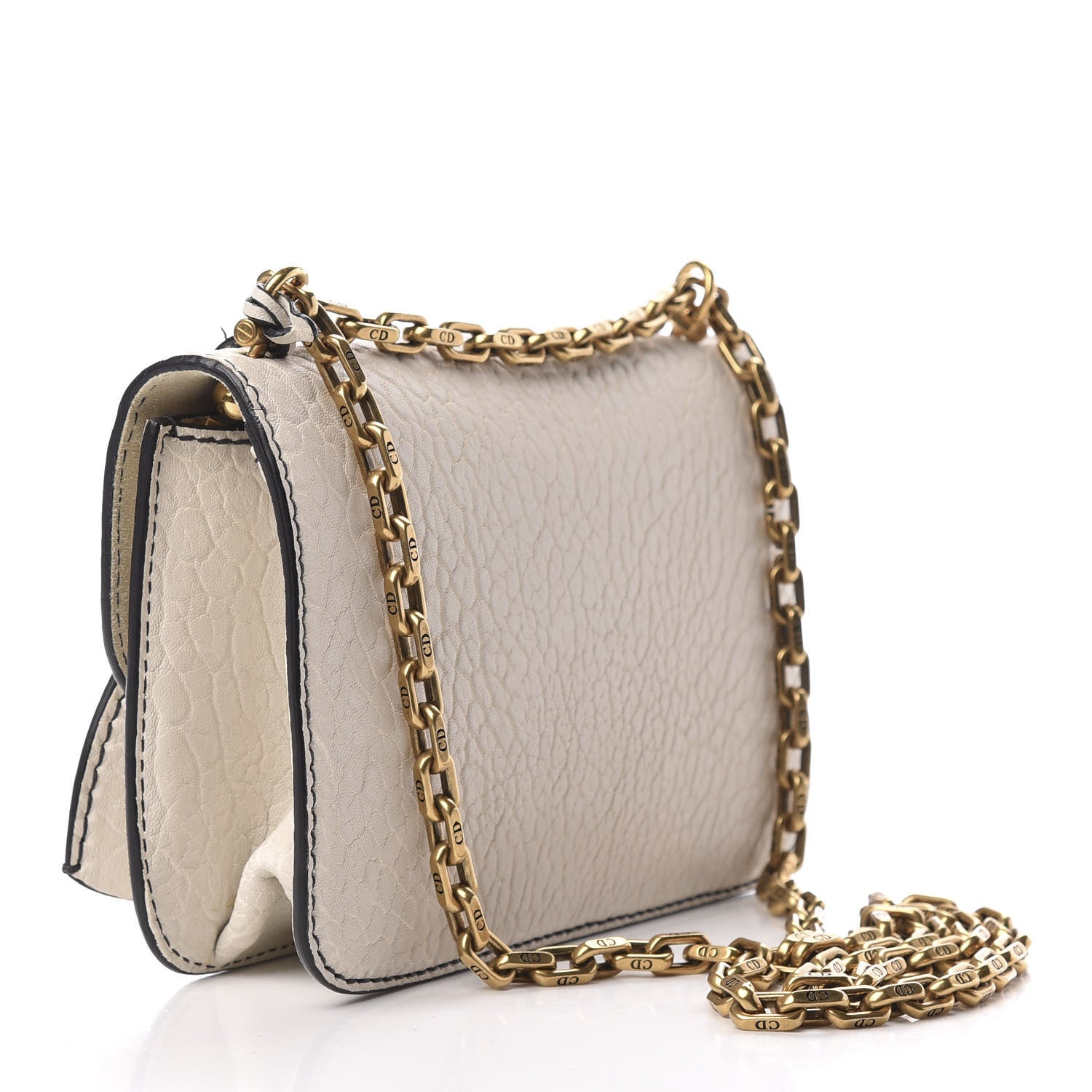 Christian Dior Canyon Grained Lambskin Small Dioraddict Flap Bag Ivory 3 of 10