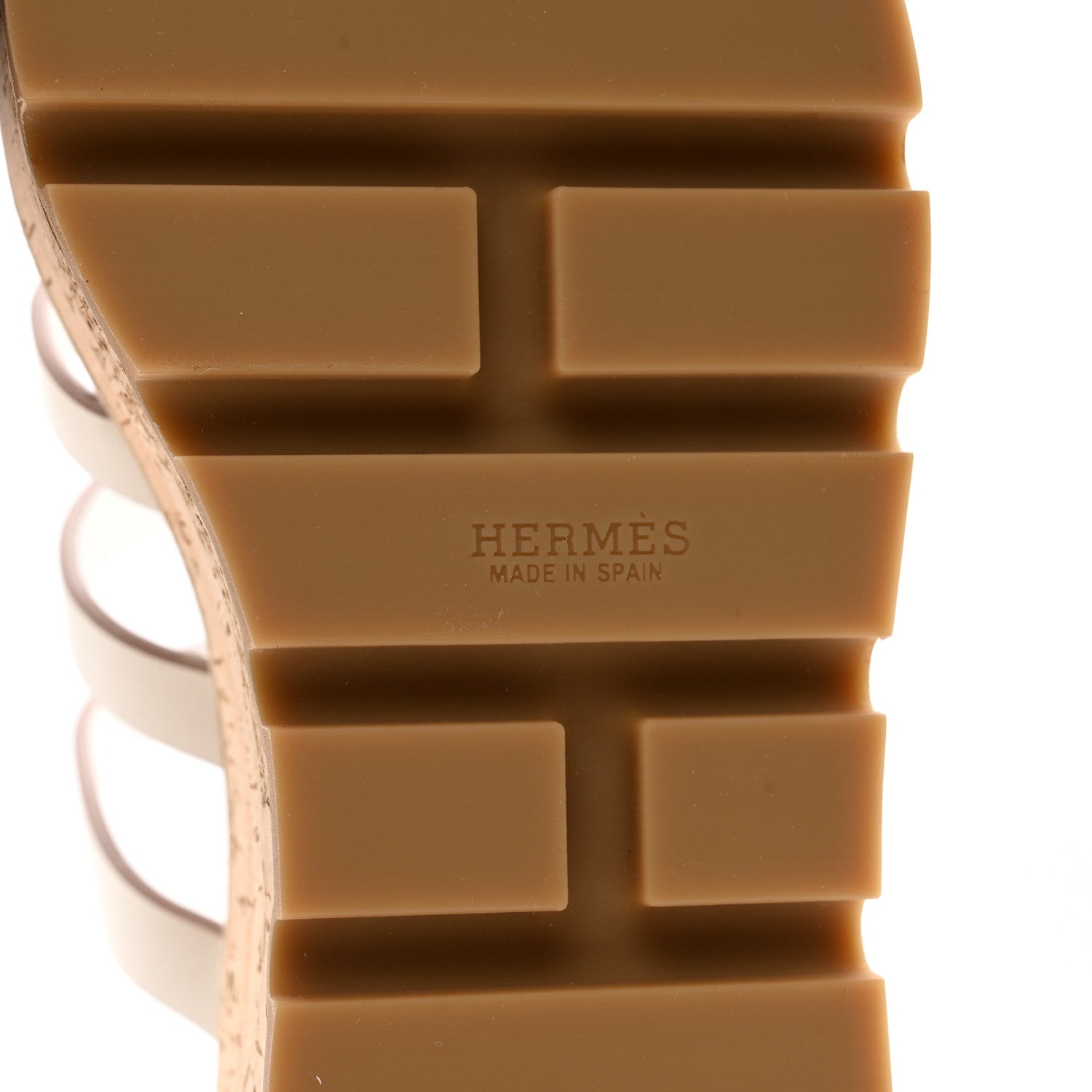 Hermes Calfskin Cork Isabella 30 Sandals 38 White 7 of 8