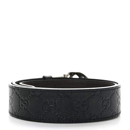 Gucci Guccissima Signature Interlocking G Reversible 37mm Belt 95/38 Black Cocoa 2 of 5