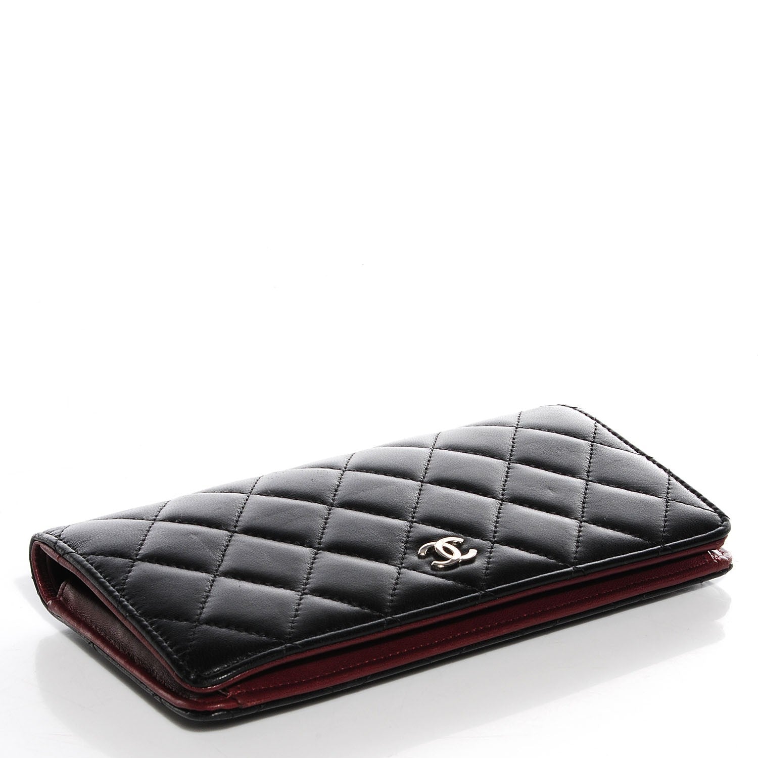 Chanel Lambskin Quilted Yen Wallet Black 4 of 8