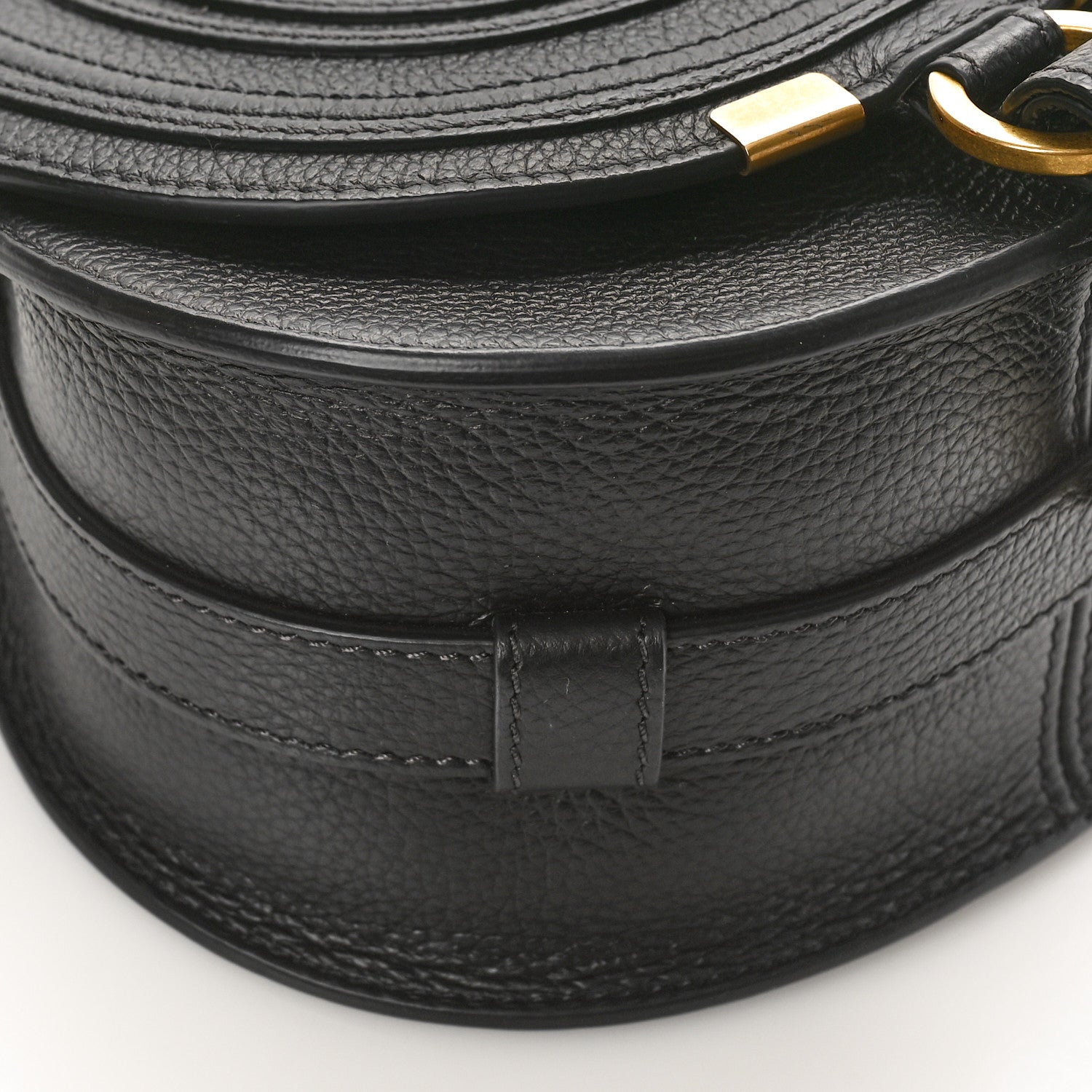 Chloe Grained Calfskin Small Marcie Saddle Bag Black 7 of 8