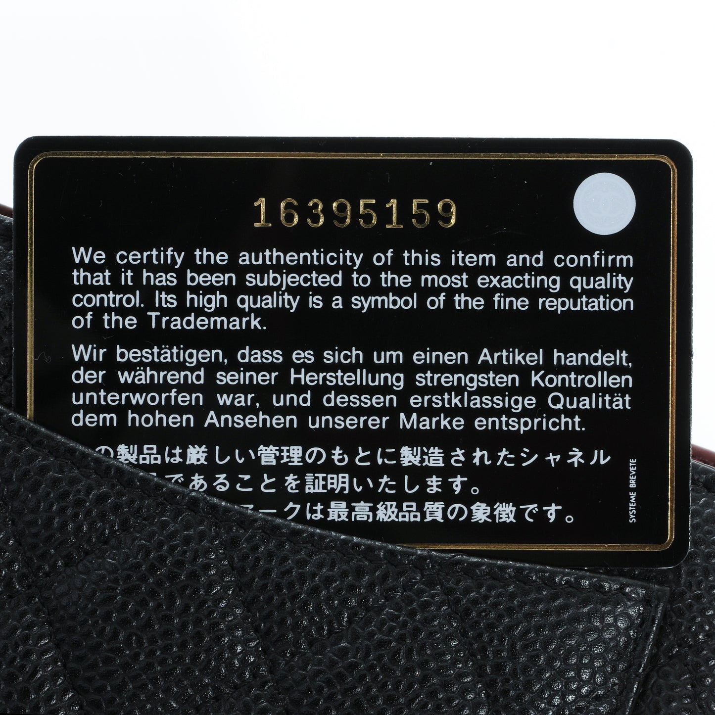 Caviar Large Zip Wallet Black