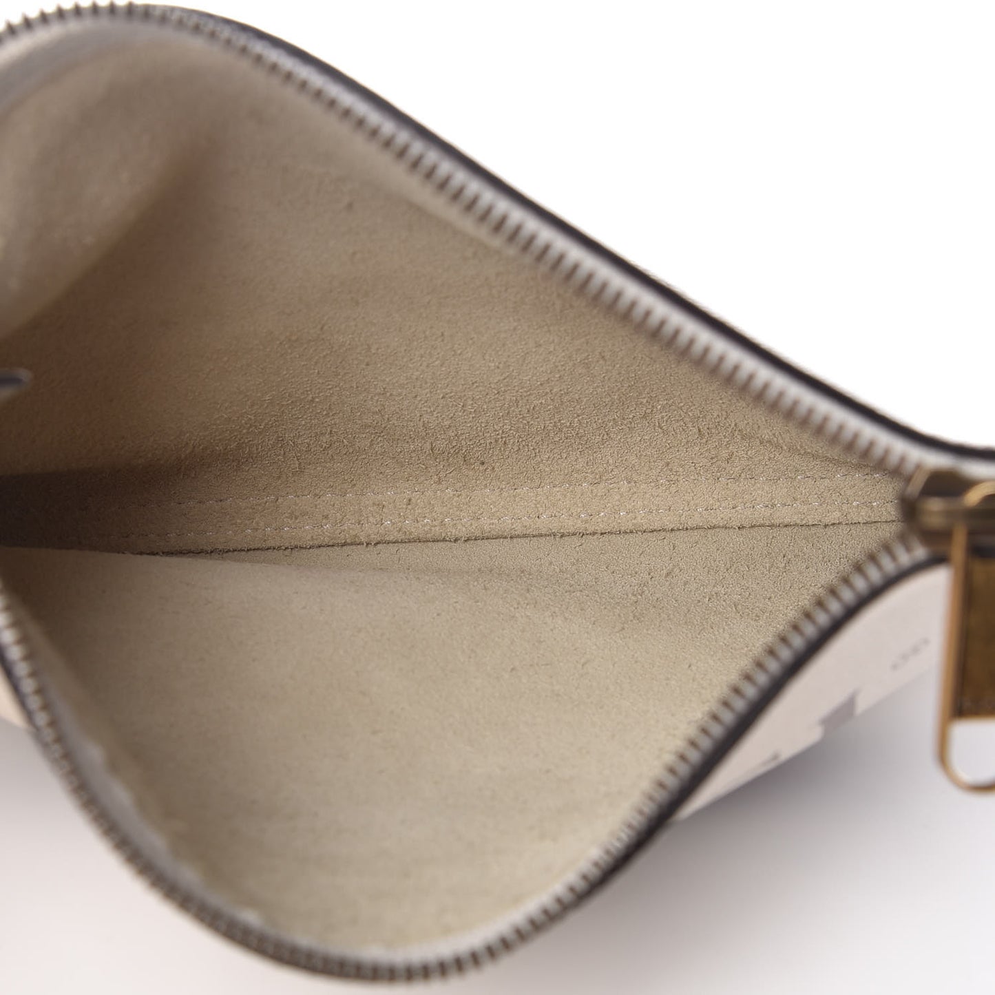 Pebbled Calfskin Medium Logo Portfolio Clutch White