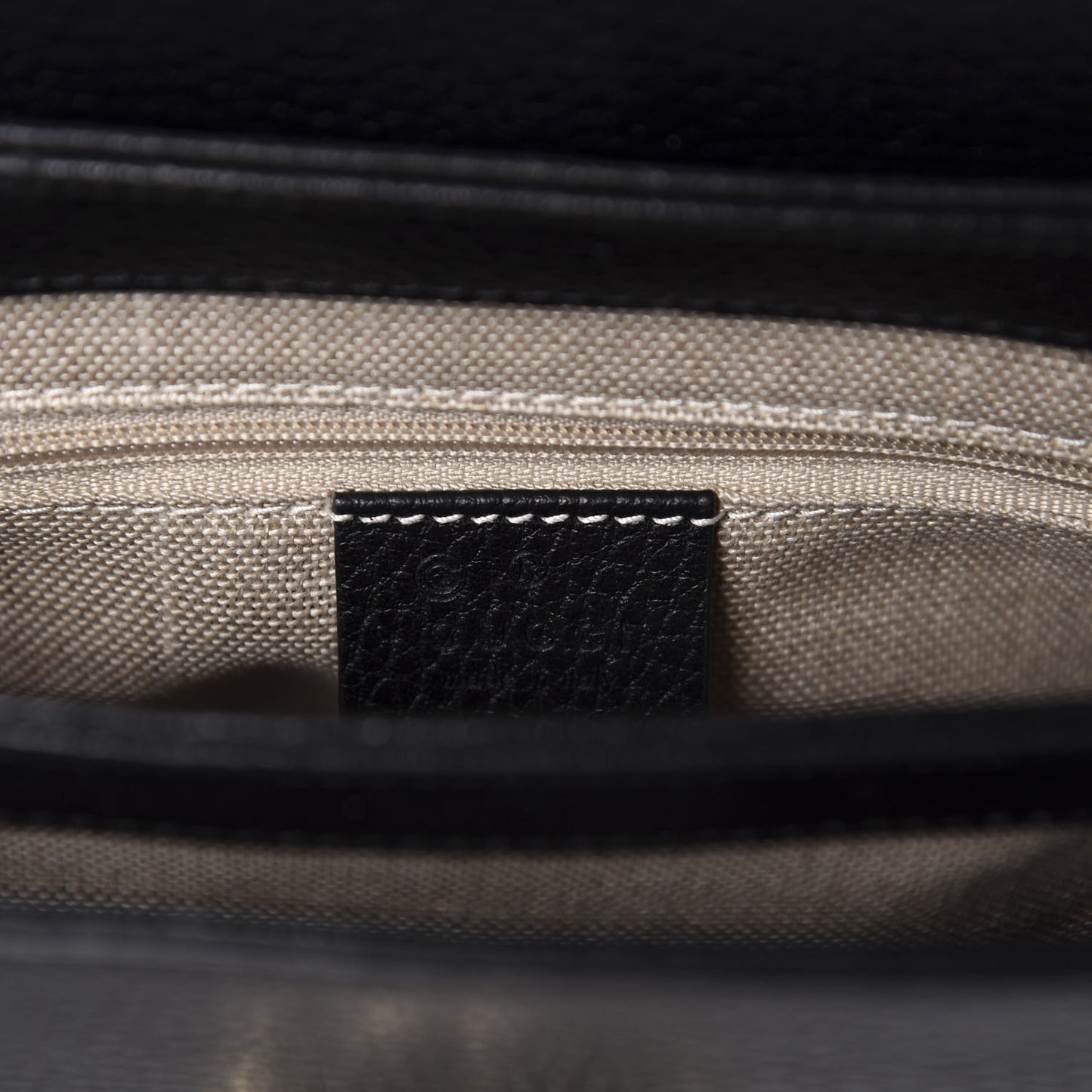 Dollar Calfskin Interlocking G Crossbody Bag Black